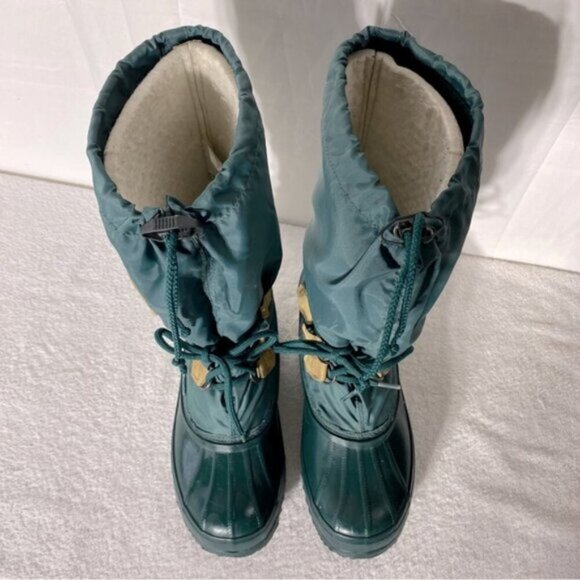 Vintage Sorel Snowlion Green Mid Calf Insulated Winter Boots Snow Boots 8 - Picture 4 of 15